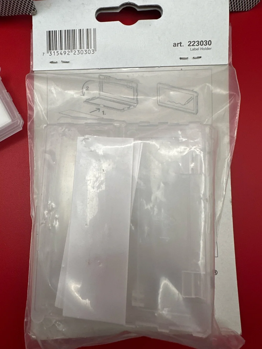 ELF Red and White Label Holders